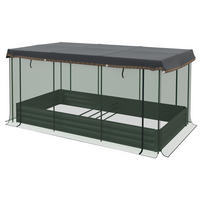 HOCHBEET für Balkon, Terrasse, Dunkelgrau, 230 x 110 x 110 cm - Dunkelgrau, Metall (110/110/230cm) - Outsunny