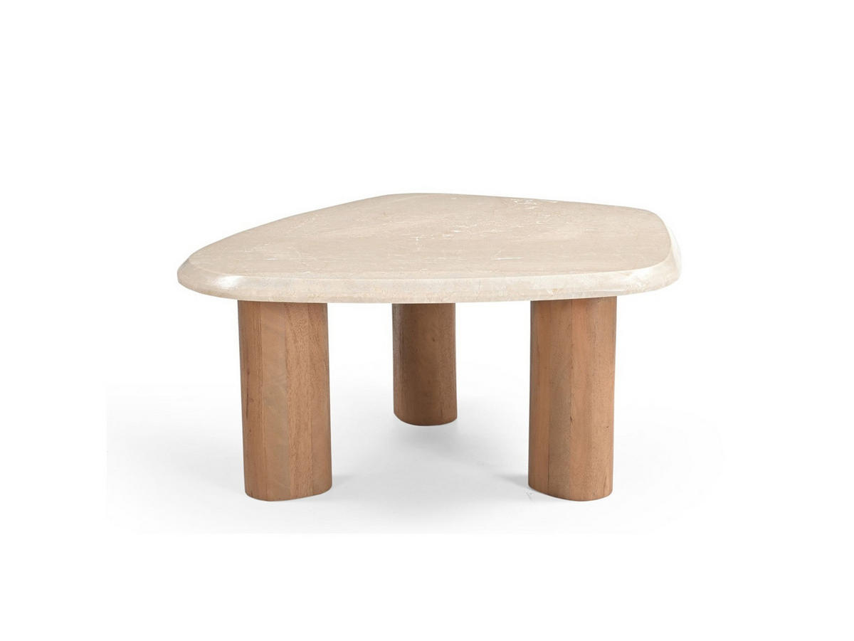 COUCHTISCH Nuvé Mangoholz 100 cm / 90 cm Beige - Beige, Holz (90/100/30cm)