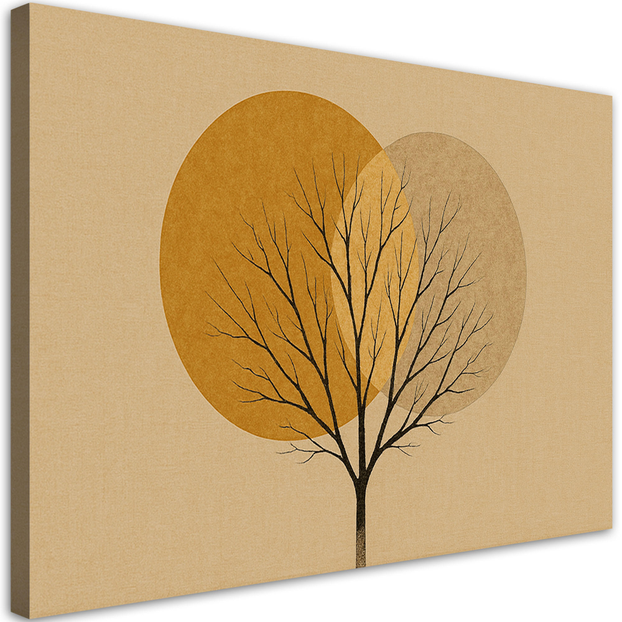 Feeby Leinwandbild Beige 90x60 cm