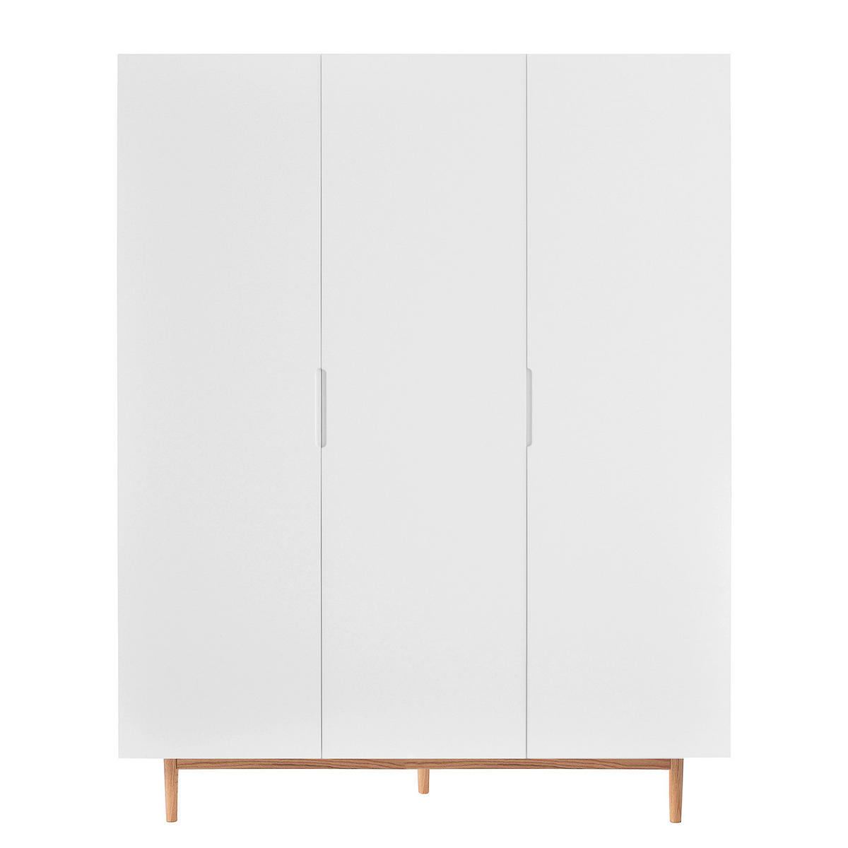 DREHTÜRENSCHRANK - Eichefarben/Weiß, Eichenholz/Holzwerkstoff (154/200/60cm) - home24