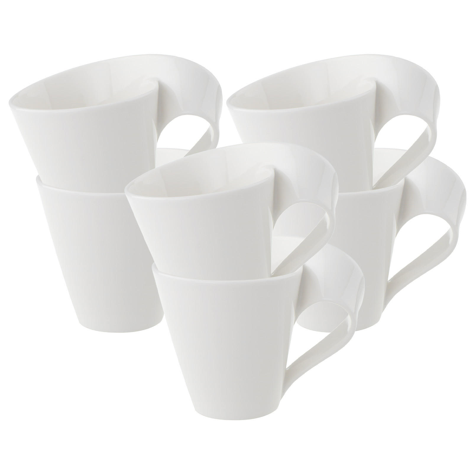 KAFFEETASSEN NewWave weiß 200 ml 6er Set - Weiß, Keramik (0.001L) - Villeroy & Boch