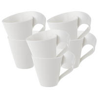 KAFFEETASSEN NewWave weiß 200 ml 6er Set - Weiß, Keramik (0.001L) - Villeroy & Boch