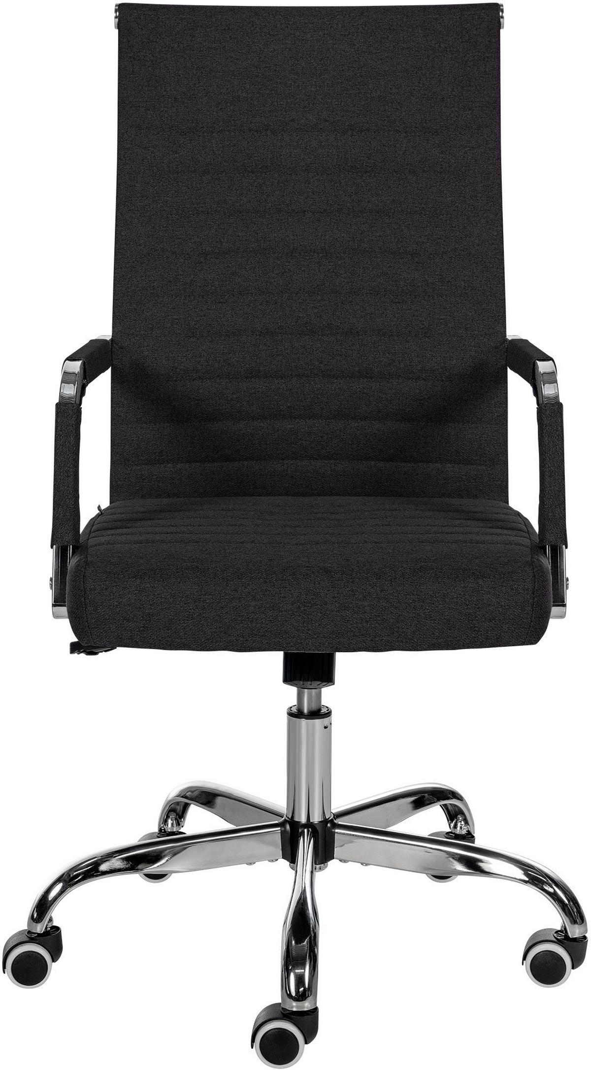 DREHSTUHL Stoff schwarz - Schwarz, Textil/Metall (51/98/63cm) - CLP