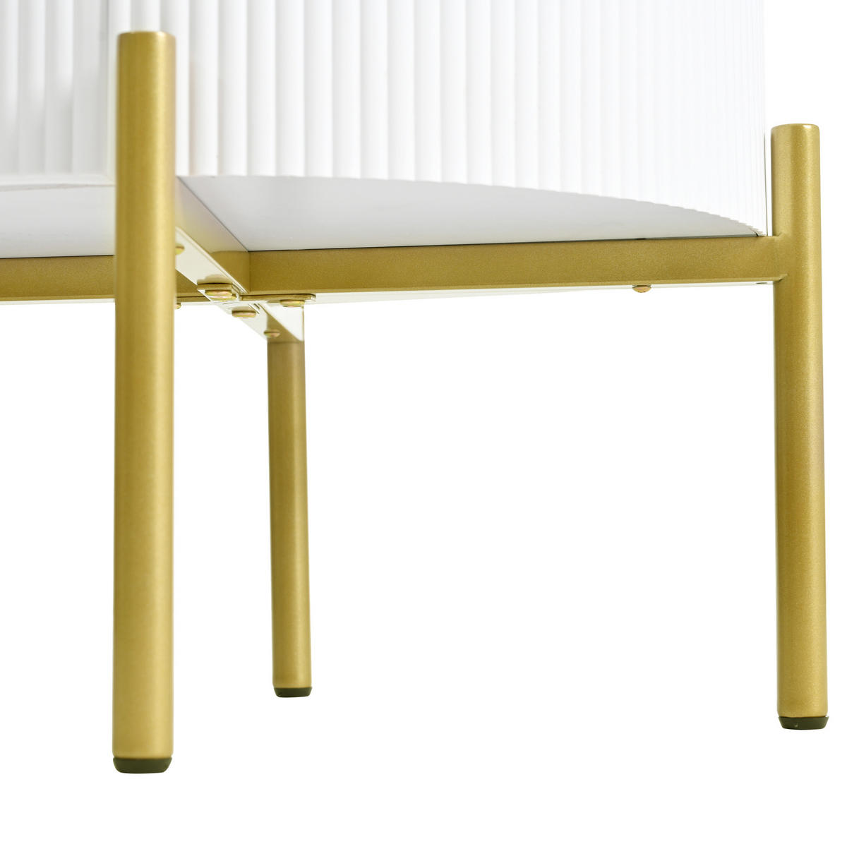COUCHTISCH aus MDF 50x50x51 cm in Weiß mit 2 Schubladen - Weiß, Holzwerkstoff (50/50/51cm) - Modfu