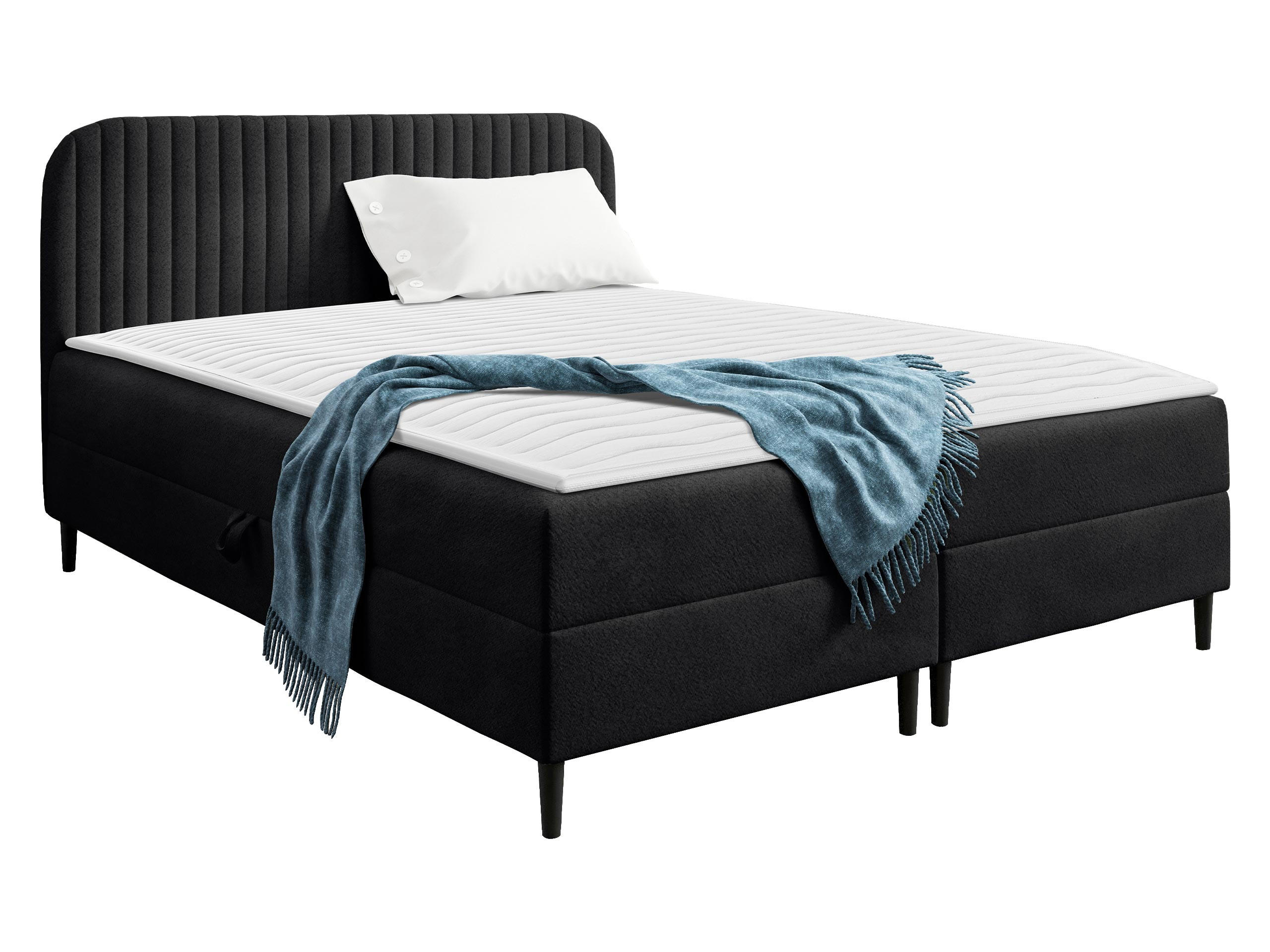 Mirjan24 Boxbett Schwarz 120x200 cm
