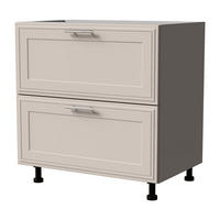 SCHUBLADENUNTERSCHRANK Salo D2/80 Grau / Kaschmir Matt 80 / 50 / 82cm - Blum Teilauszug - Kaschmir/Grau, Holz/Holzwerkstoff (80/82/50cm) - Feldmann-Wohnen