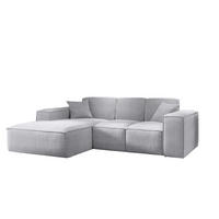 ECKSOFA L-Form Wohnzimmer SIENA Stoff Poso Grau Links - Grau, Holz/Textil (165/266cm) - Kaiser Möbel