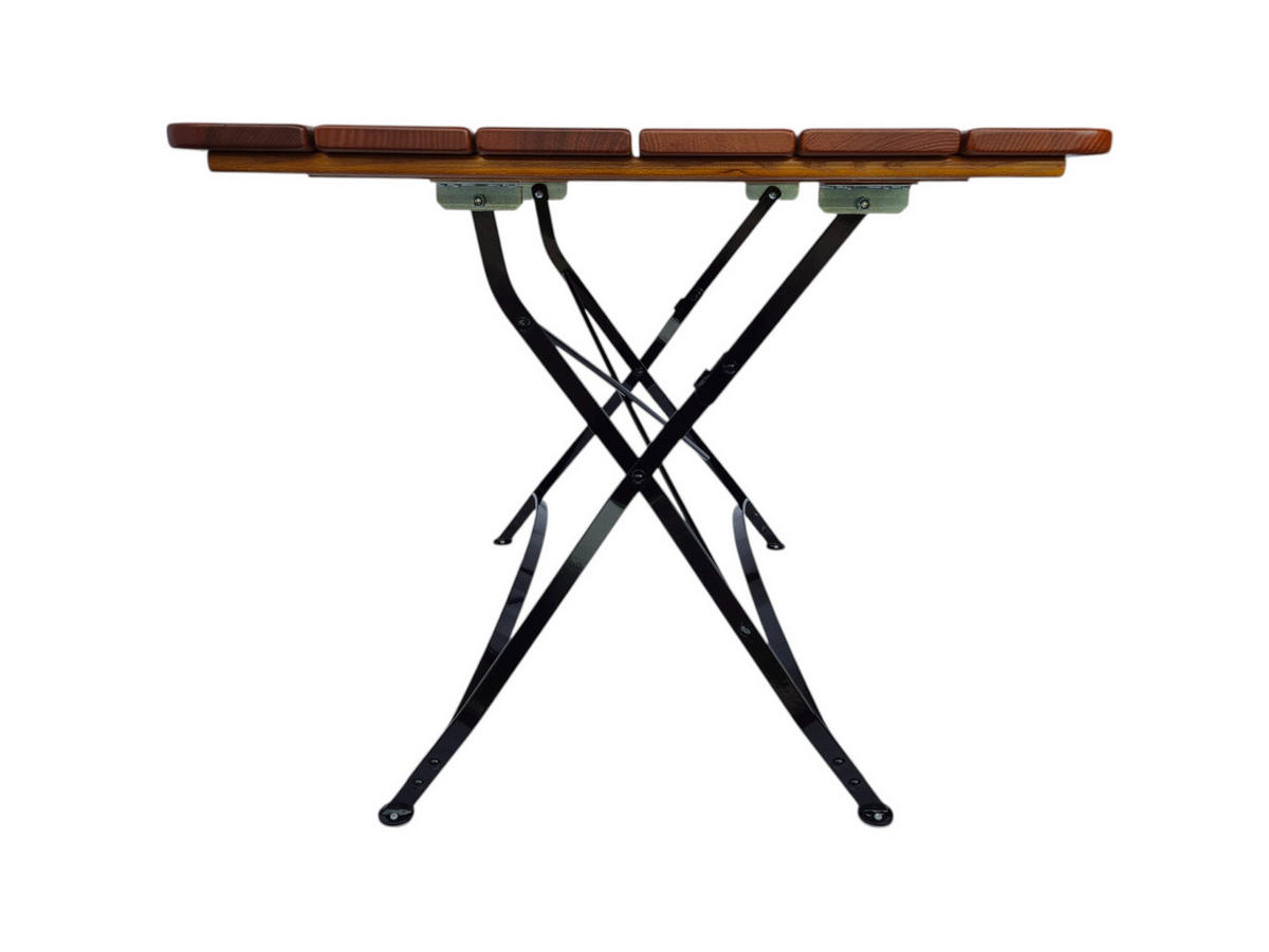 BIERGARTENTISCH BAVARIA 74x120x70cm Klappbar Eschenholz Schwarz/Braun - Braun, Holz (70/120/74cm) - CHEFGASTRO