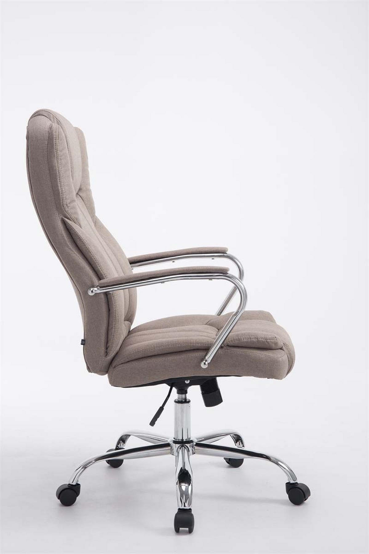 BÜROSTUHL Xavier Two, Stoffbezug Taupe - Taupe, Textil/Metall (62/125/70cm) - TPFLiving