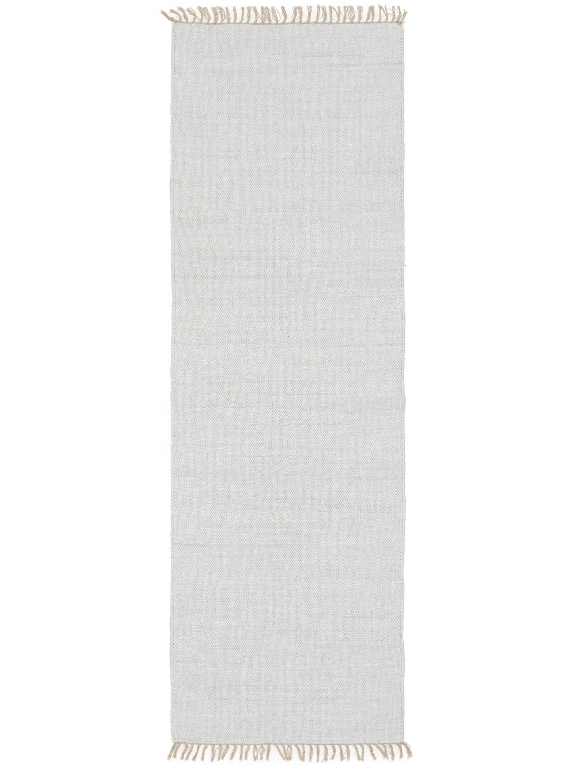 TEPPICH aus recyceltem Material Tom Weiß 80x300 cm - Weiß, Textil (80/300cm) - benuta Pop