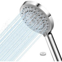 DUSCHKOPF Wassersparend 5 Strahlarten Chrom - Silberfarben, Metall (4.3/12.7/28.5cm)