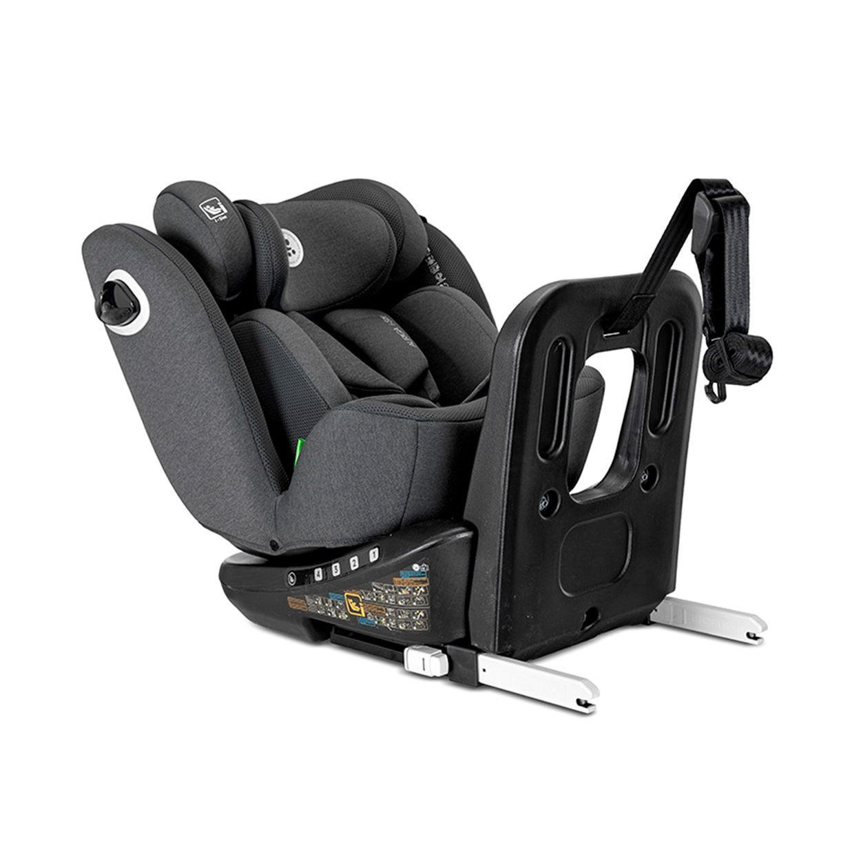 KINDERSITZ Auriga 40 - 150cm grau Isofix Anti-Rebound-Stange SPS Rückenlehne - Grau, Kunststoff (56/60/57cm) - Lorelli