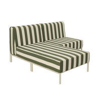GARTENSOFA mit 2 Sitzplätzen, Khakigrün - Grün, Textil (153/78/144cm) - Oviala
