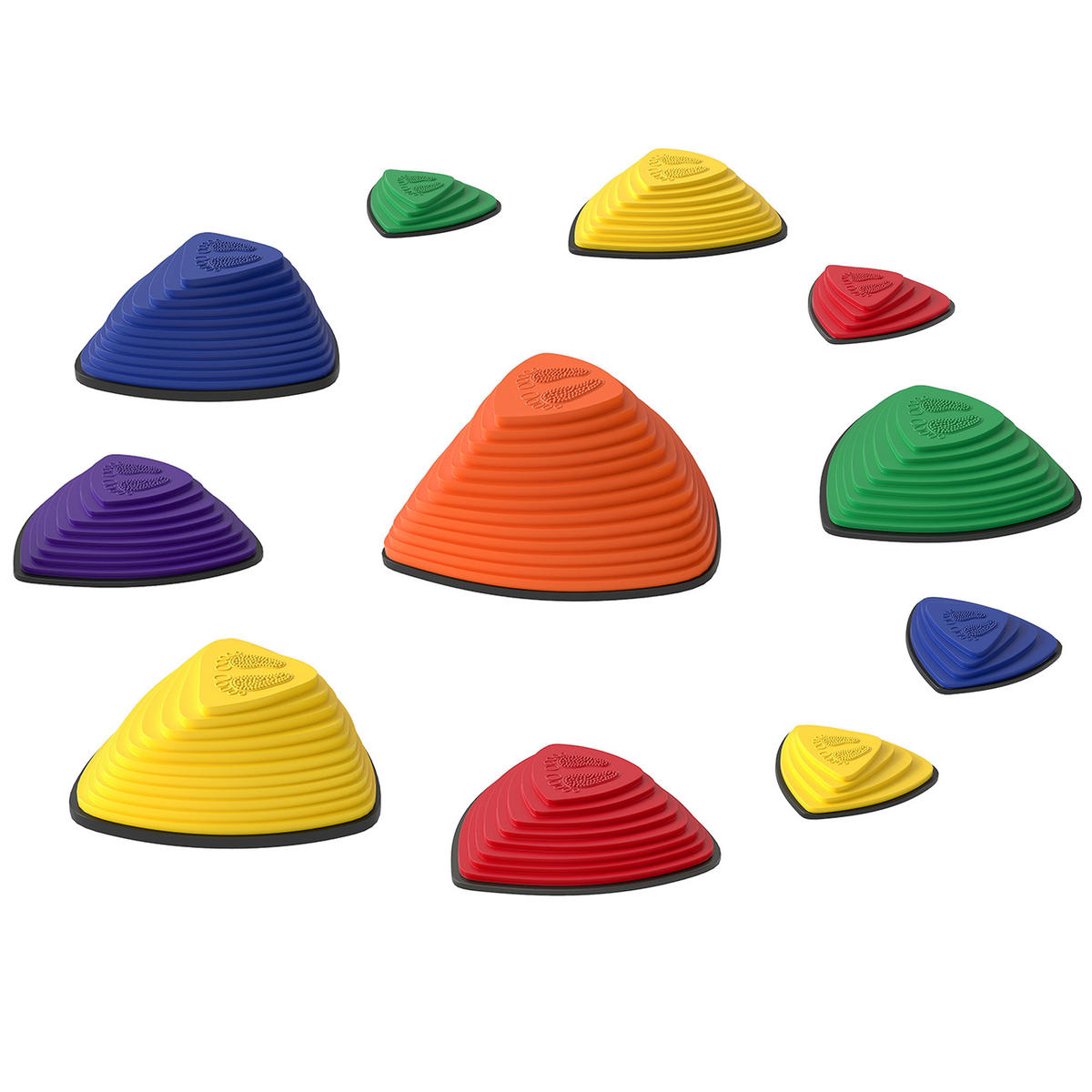 TRITTSTEINE DE-10073 11er-Set, rutschfestes Design, stapelbar Bunt - Multicolor, Kunststoff (37.5/16/37.5cm) - ComfortXL
