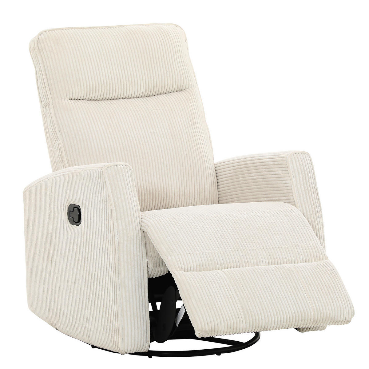 FERNSEHSESSEL - Creme/Schwarz, Kunststoff/Textil (76/105/92cm) - home24