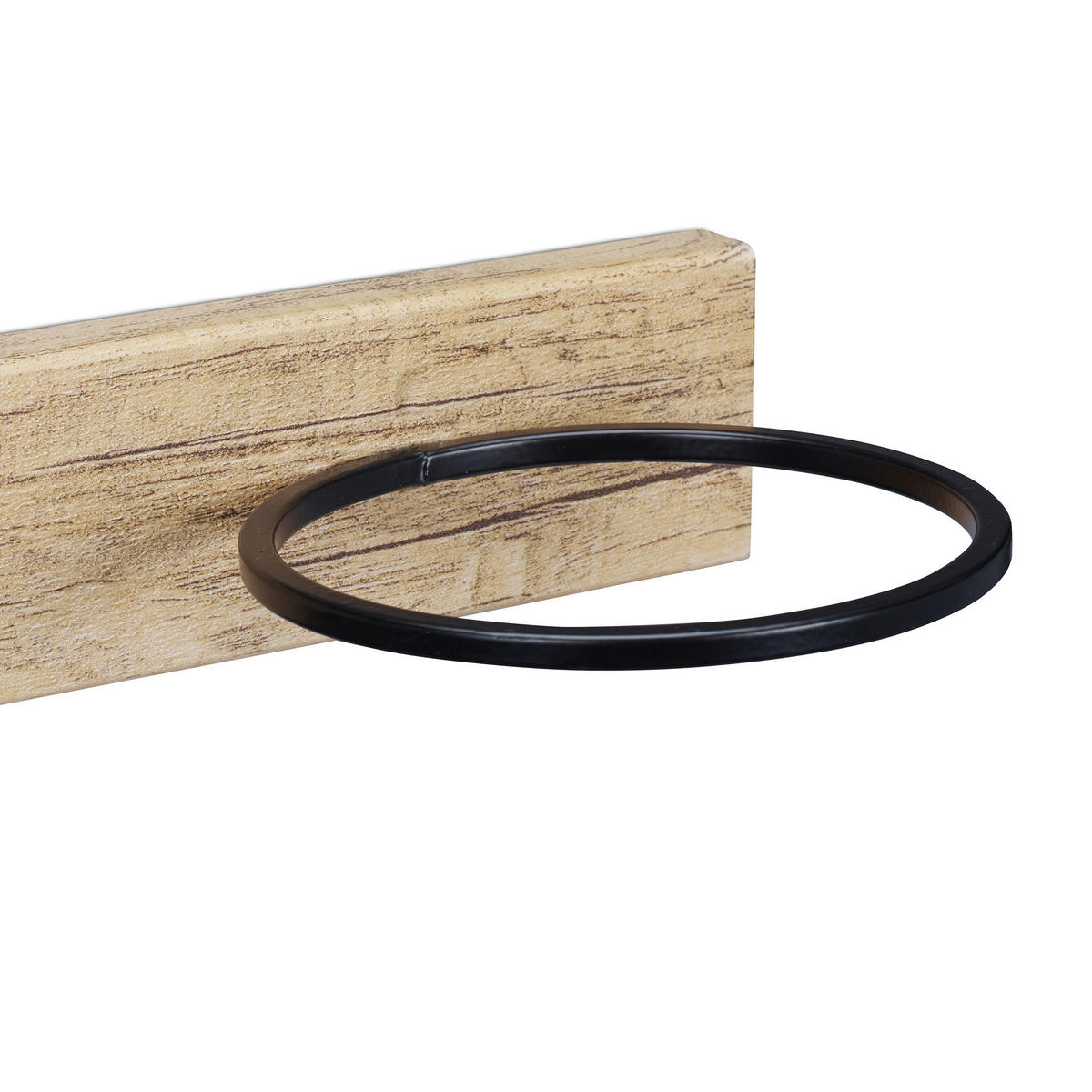 GARDEROBENLEISTE - Hellbraun, Holzwerkstoff/Metall (65/13/14.5cm) - Relaxdays