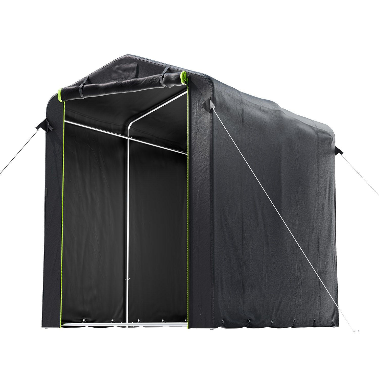 GERÄTEZELT S anthrazit 180/120/165 cm - Anthrazit, Metall (120/165/180cm) - Juskys