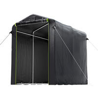 GERÄTEZELT S anthrazit 180/120/165 cm - Anthrazit, Metall (120/165/180cm) - Juskys