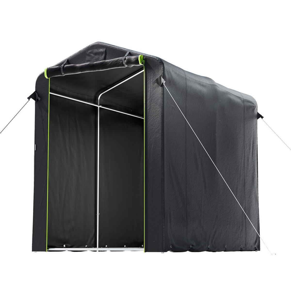 GERÄTEZELT S anthrazit 180/120/165 cm - Anthrazit, Metall (120/165/180cm) - Juskys