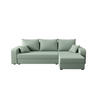 ECKSOFA HEWLET L BIS Cosmic 16 Rechts mit Schlaffunktion - Hellgrün, Textil (240/140cm) - Bedante