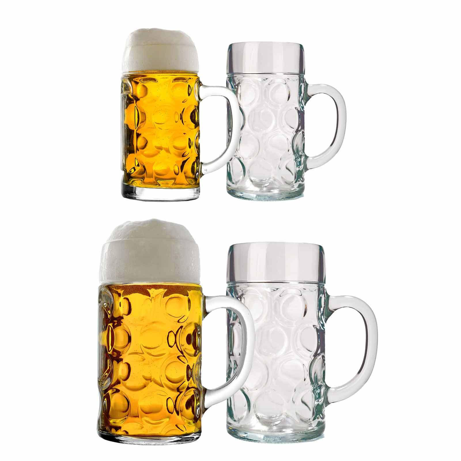 BIERKRÜGE Isar transparent 0,5l + 1l 4er Set - Transparent, Glas (0.001L) - Stölzle Lausitz
