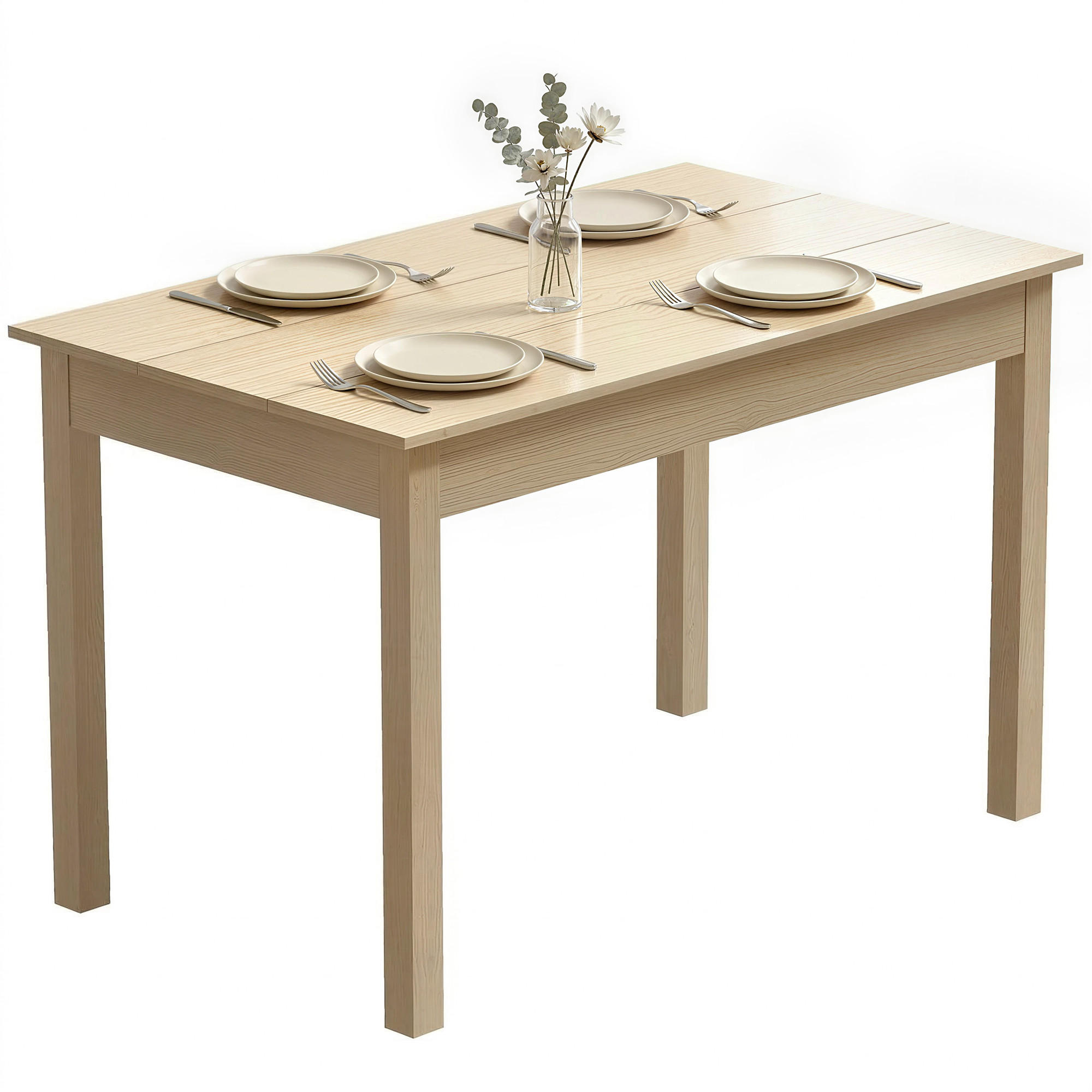 ESSTISCH Zweifarbig Holzoptik Rechteckig 119/70/75 cm - Naturfarben, Holz (70/119/75cm) - PANGIVO