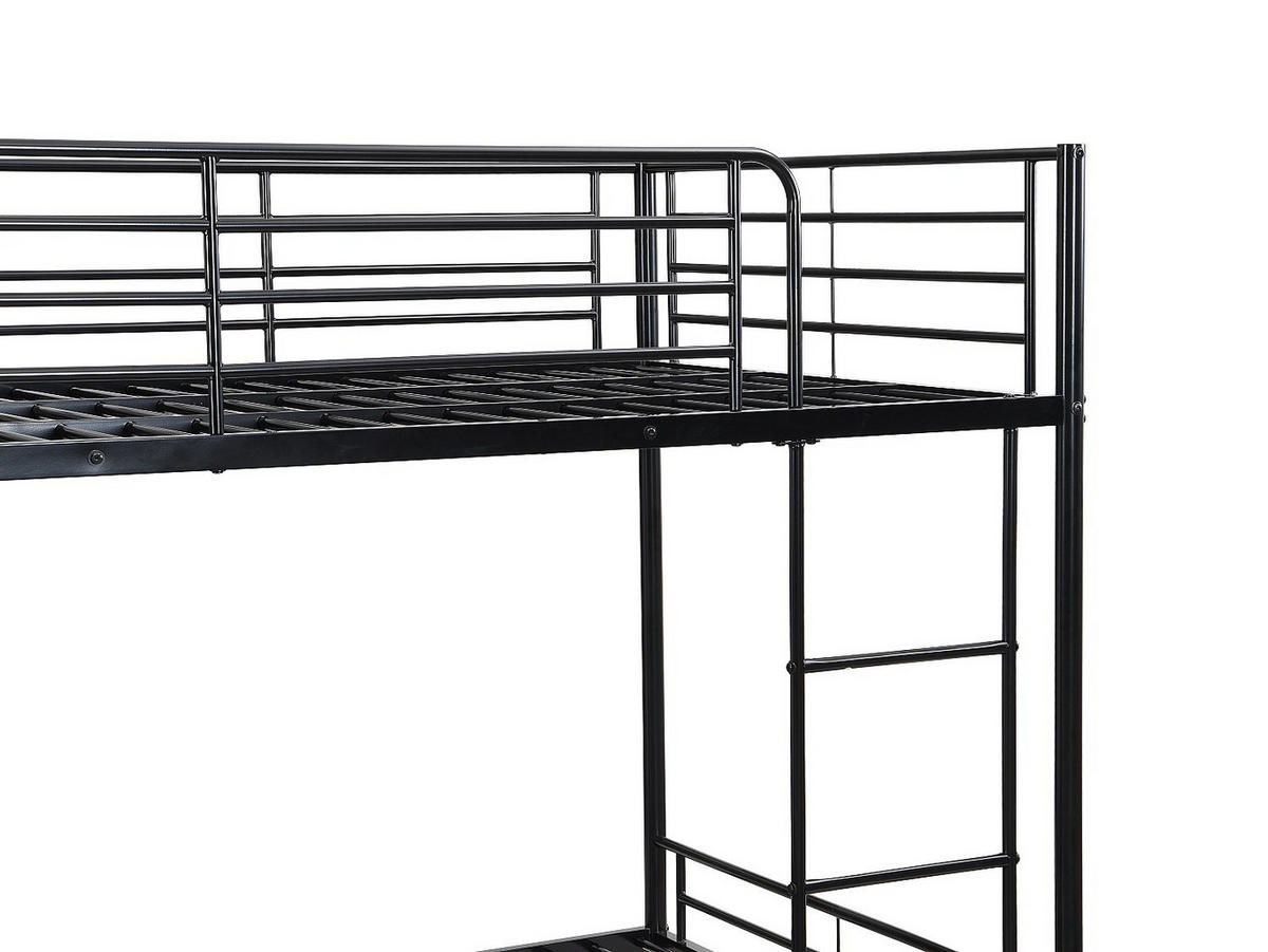 ETAGENBETT - 2 x 120 x 190 cm - Schwarz - DUOTIS II - Schwarz, Metall (126/198cm) - Vente-Unique