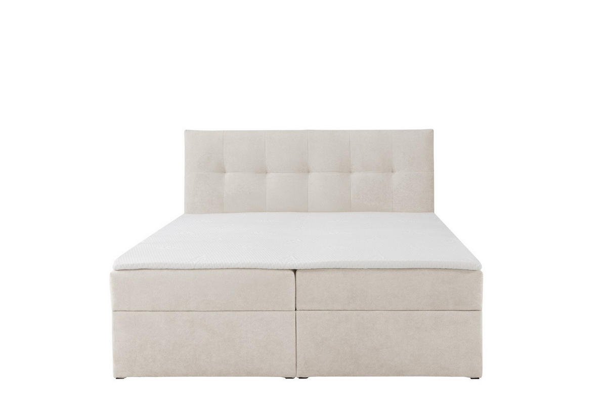 BOXBETT Toronto 140x200 Bonell-Matratze H3 und Topper - Silberfarben/Creme, Holz/Holzwerkstoff (140/200cm) - Ravio