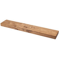 WANDREGAL rustikales 15/4,4/140 cm dunkle Eiche - Dunkelbraun, Holz (140/4.4/15cm)