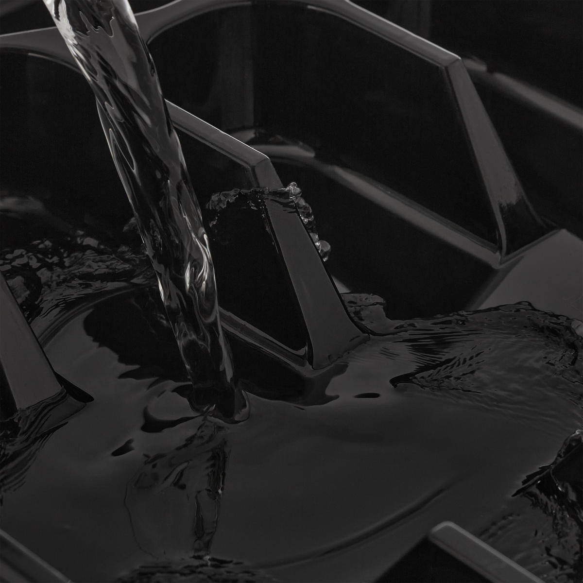 2XBESTECKKASTEN - Schwarz, Kunststoff (24.5/4/32.5cm) - Relaxdays