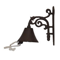 TÜRGLOCKE Gusseisen Ornament - Braun, Metall (18/18/18cm) - Homescapes
