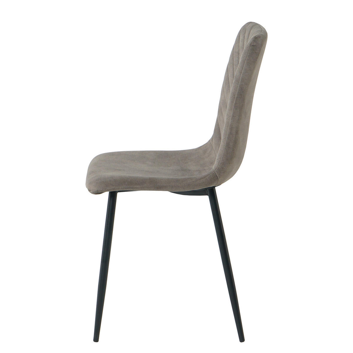 ESSZIMMERSTUHL - 2er-Set - Taupe, Textil/Metall (54/88/44cm) - home24