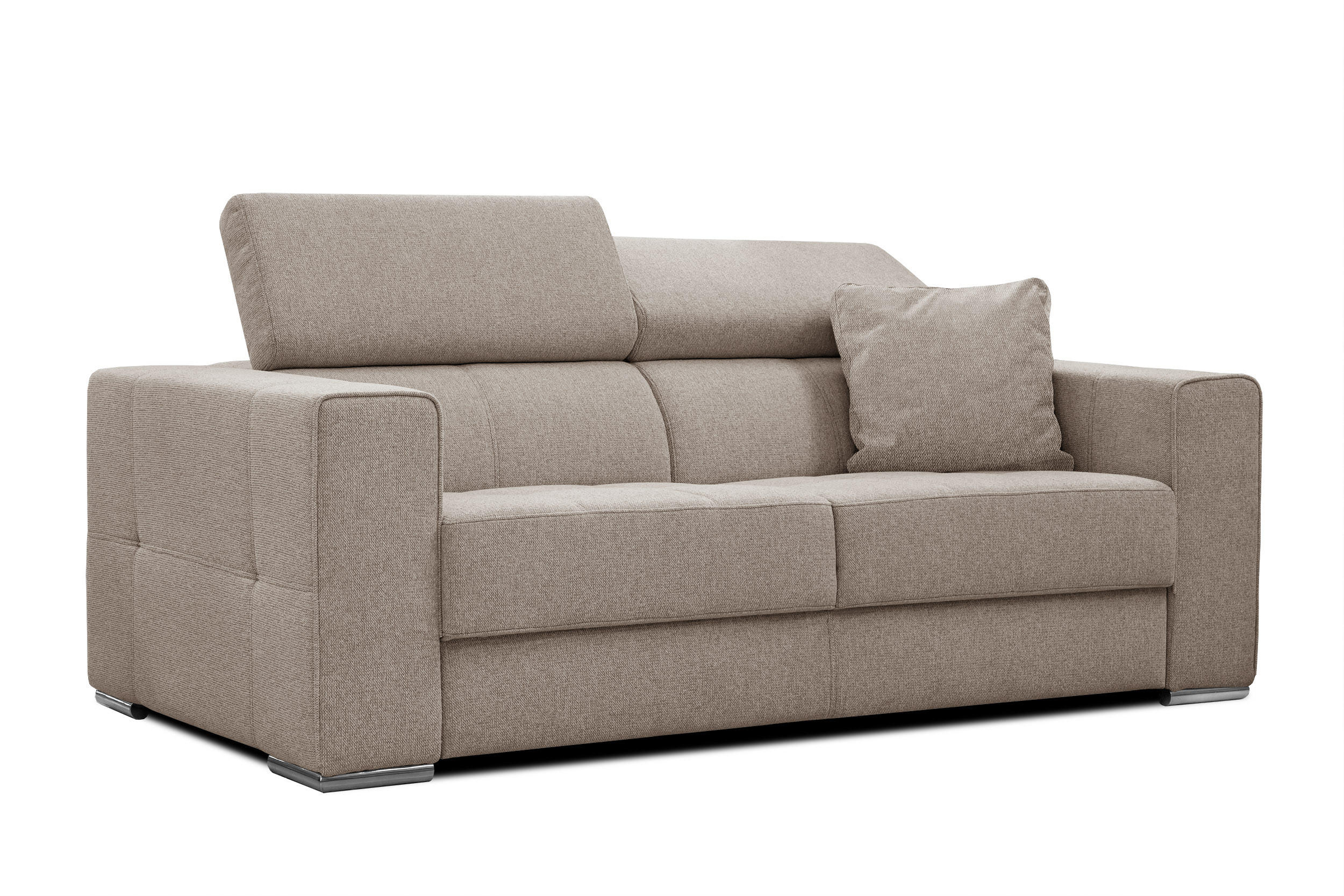 SOFA QUARTZ 3-Sitzer, taupe - Taupe, Holzwerkstoff/Textil (202/80/102cm) - Courtois Laville