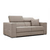 SOFA QUARTZ 3-Sitzer, taupe - Taupe, Holzwerkstoff/Textil (202/80/102cm) - Courtois Laville