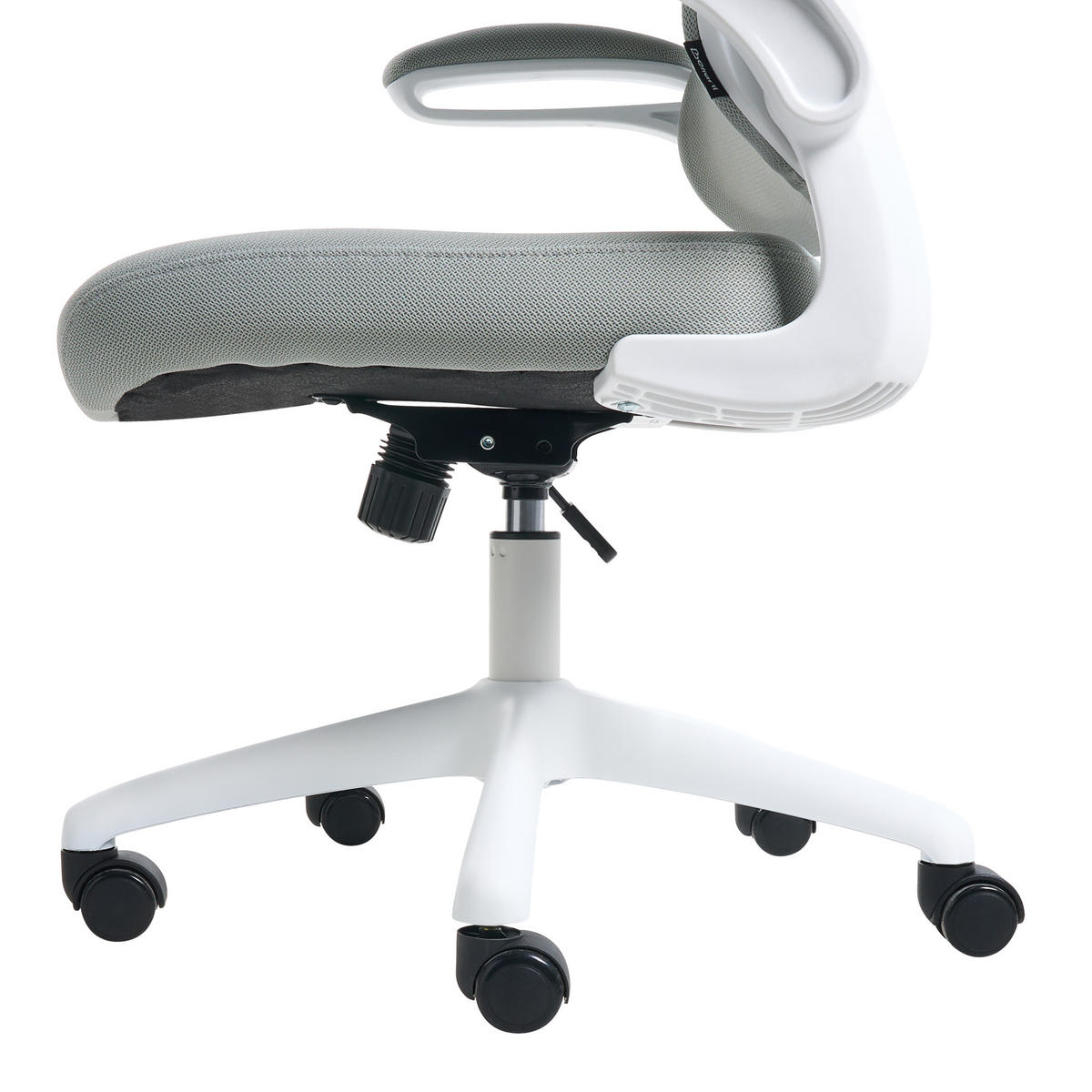 BÜROSTUHL Stoff Hellgrau Nexel - Grau, Textil (60/114/60cm) - Beliani