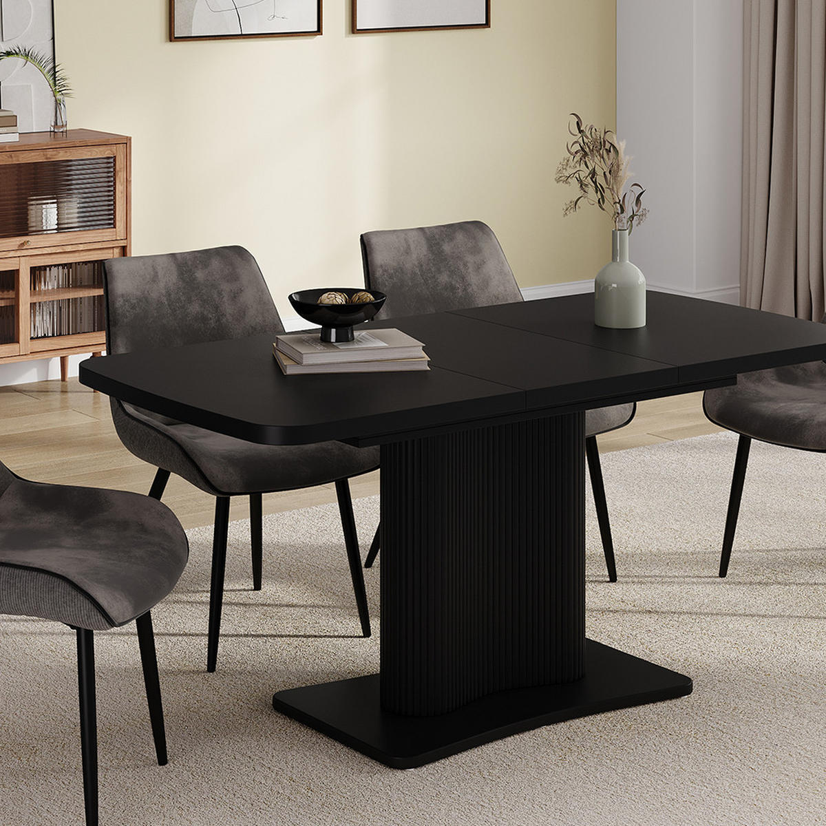 FENARO Černá - černá, kompozitní dřevo (80/120/77.4cm) - Vicco