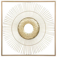 WANDDEKORATION Metall gold Mercury - Goldfarben, Metall (50/50/3cm) - Beliani