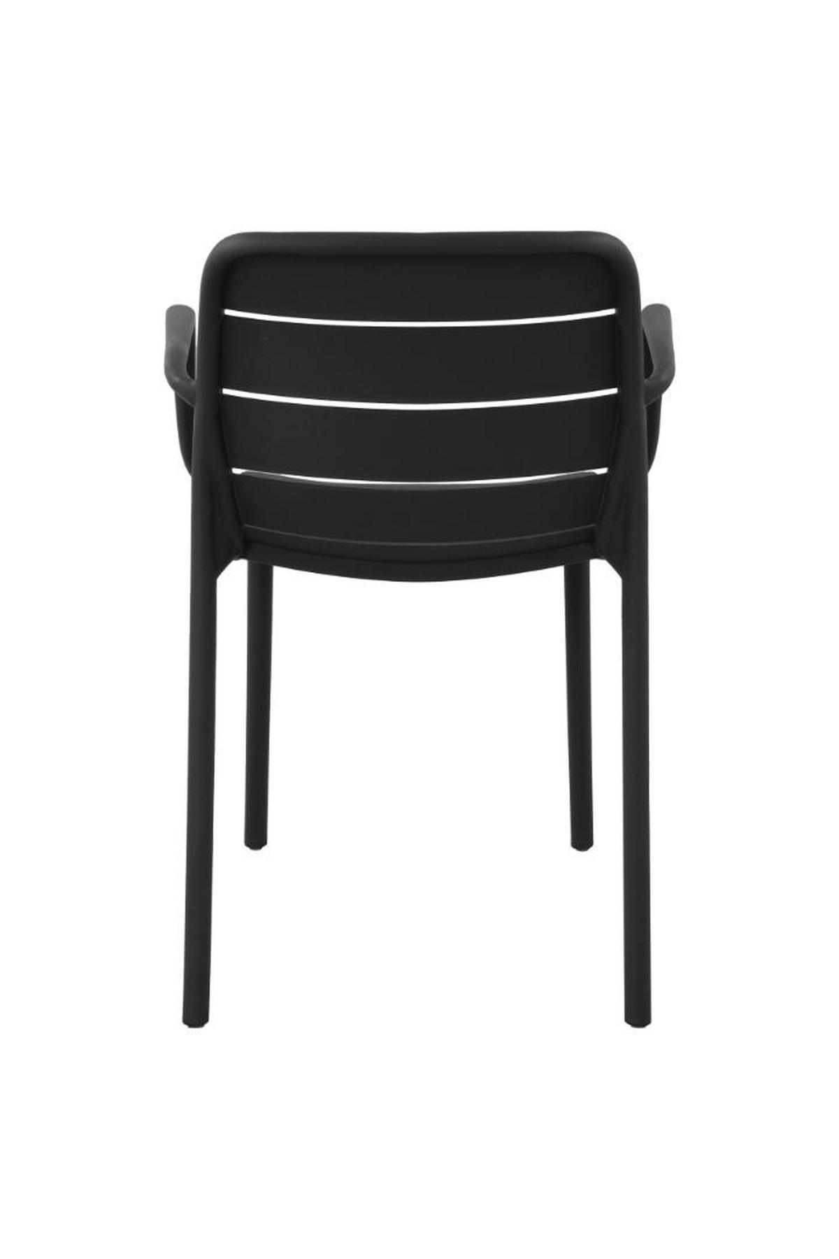 GARTENSTUHL, Silja, Schwarz, Kunststoff, 55 x 57 x 80 cm - Schwarz, Kunststoff (55/80/57cm) - ebuy24