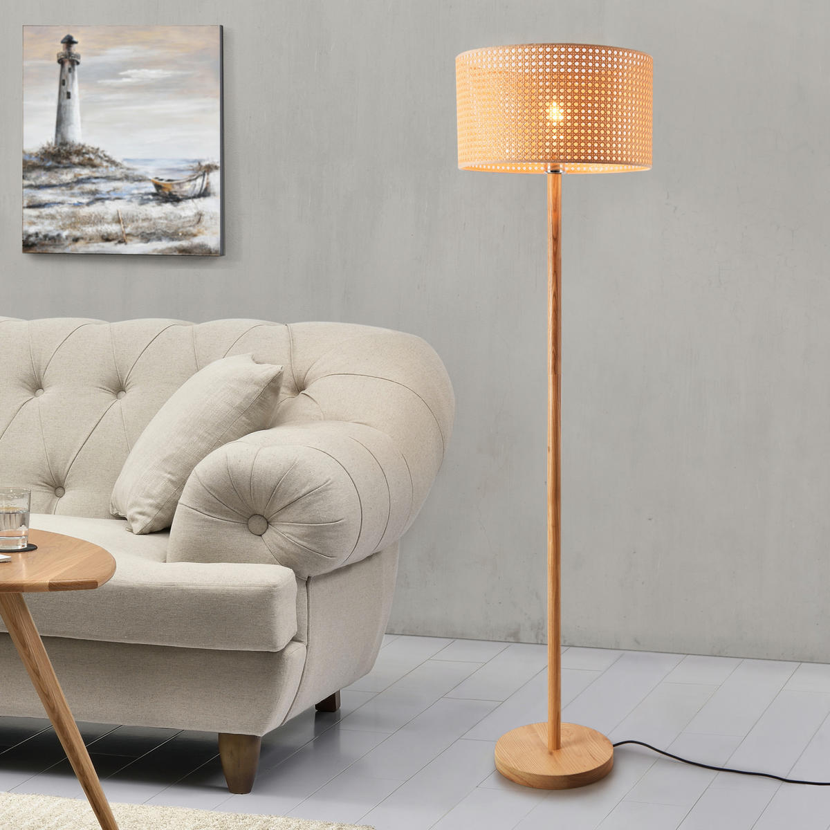 STEHLEUCHTE Rochdale - Orange, Kunststoff (40/40/154cm) - lux.pro