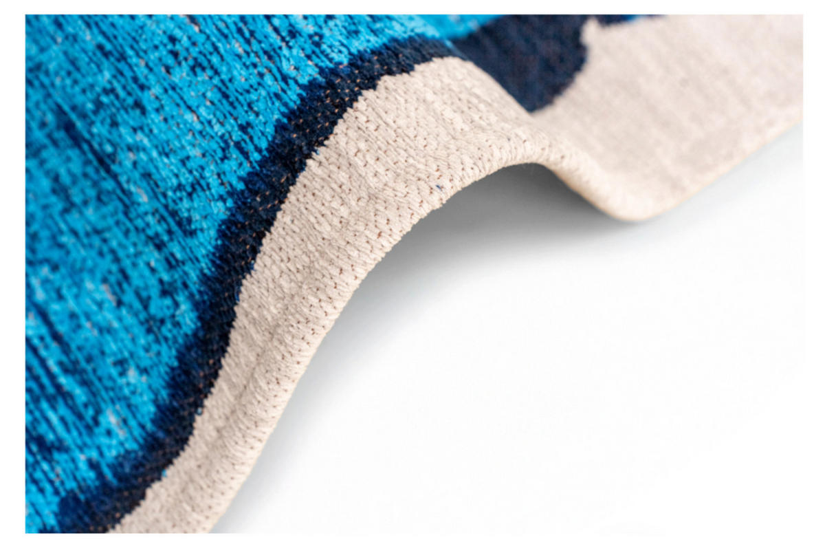 TEPPICH modern Flachgewebe BROOM Blau 240 x 340 cm - Blau, Textil (240/340cm) - Novatrend