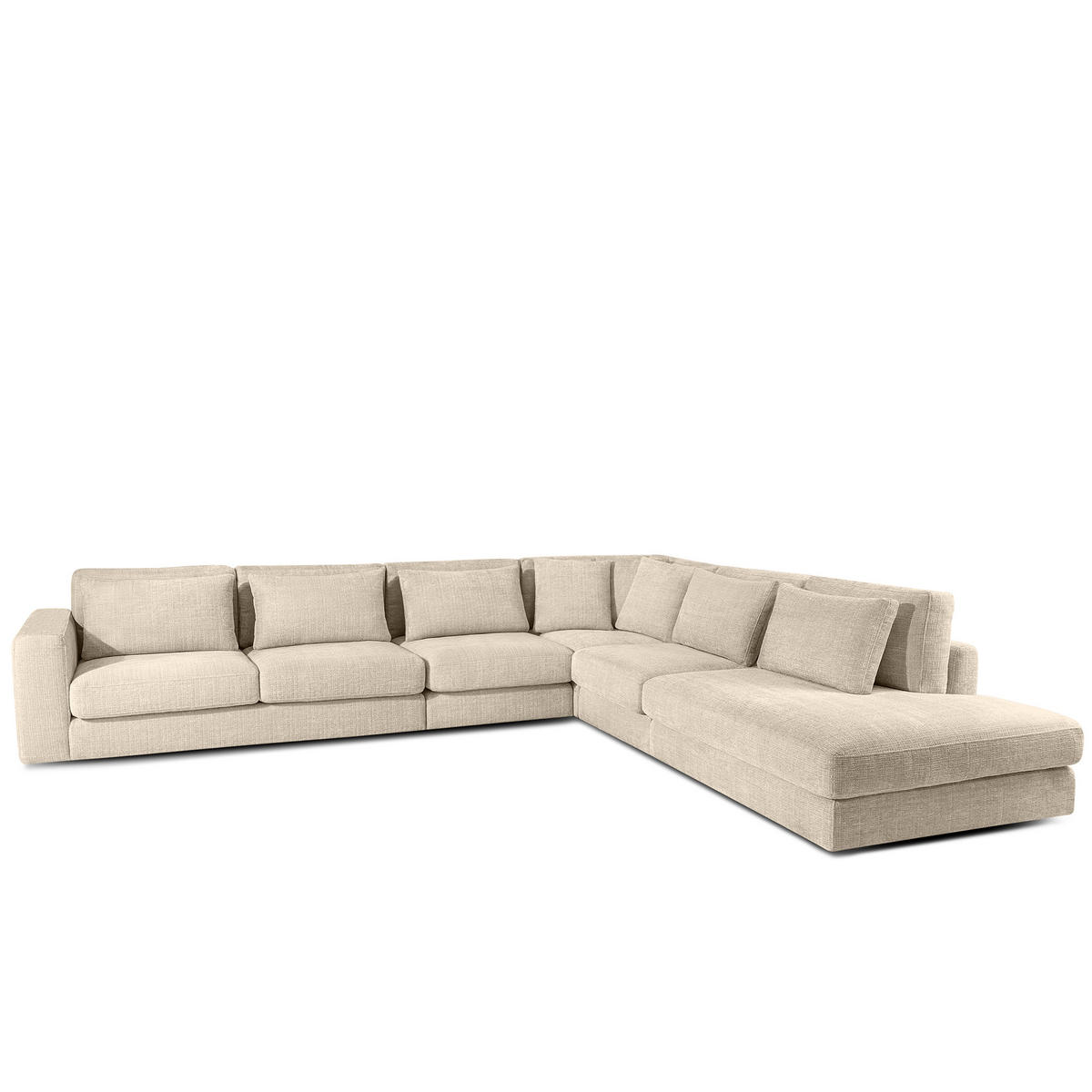 ECKSOFA XL rechts VERUS - Creme, Holz/Holzwerkstoff (377/328cm) - KONSIMO®