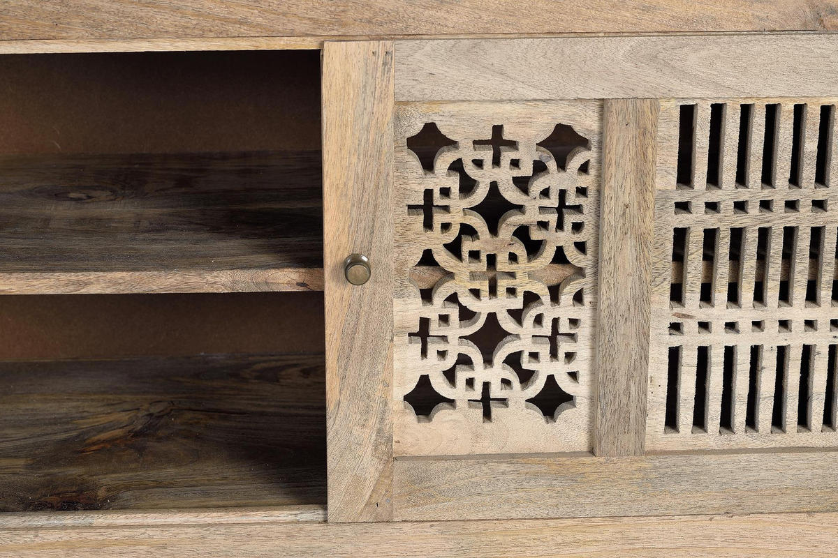 TV-SCHRANK aus Mangoholz - Braun, Holz (160/65/40cm) - Giner y Colomer