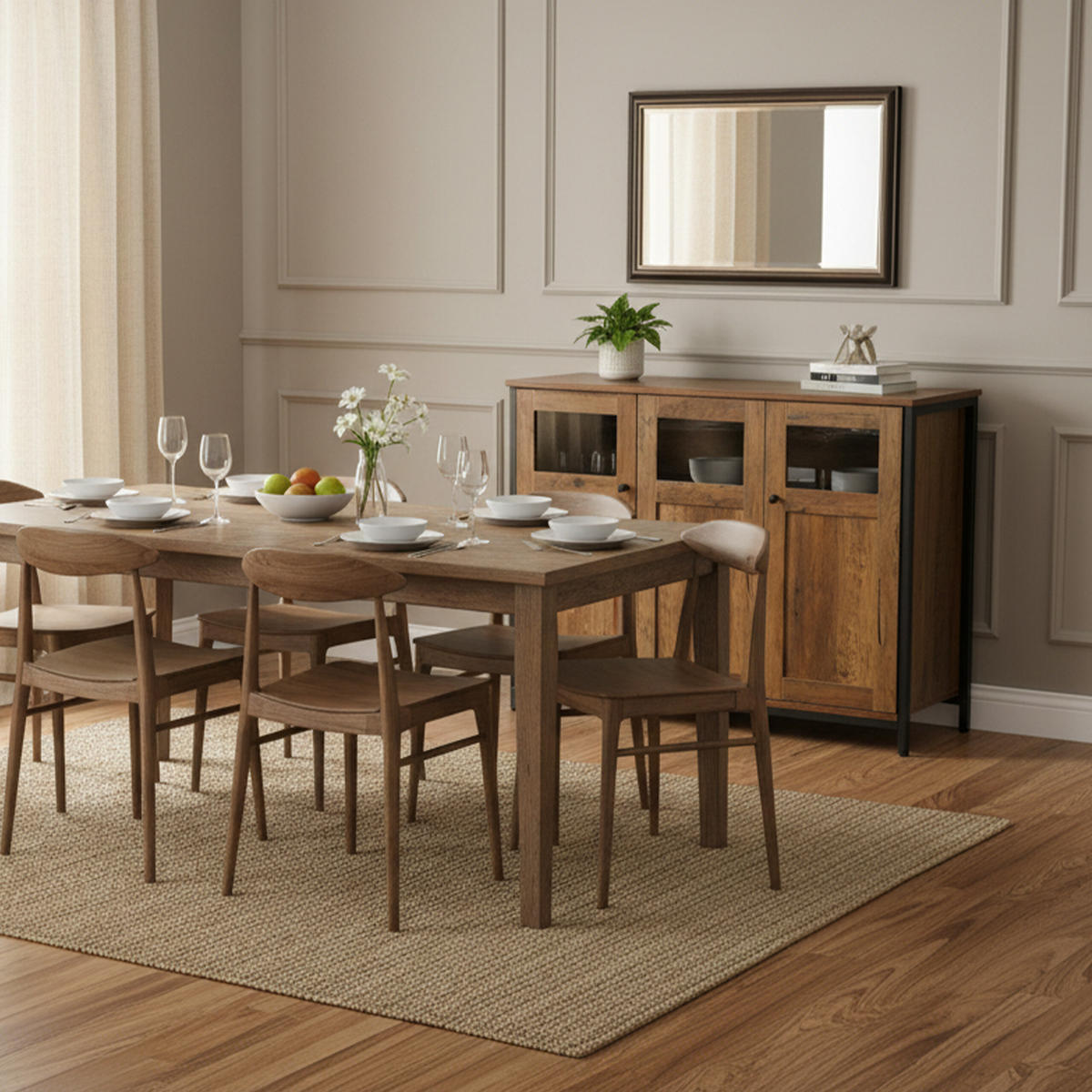 KUCHYNSKÝ regál - hnedá/čierna, kov/kompozitné drevo (100/75/35cm) - Relaxdays