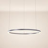 LED-HÄNGELEUCHTE Ring Direkt/Indirekt 5m Aluminium Ø 80cm - Alufarben, Metall (80/80/3.3cm) - s.luce