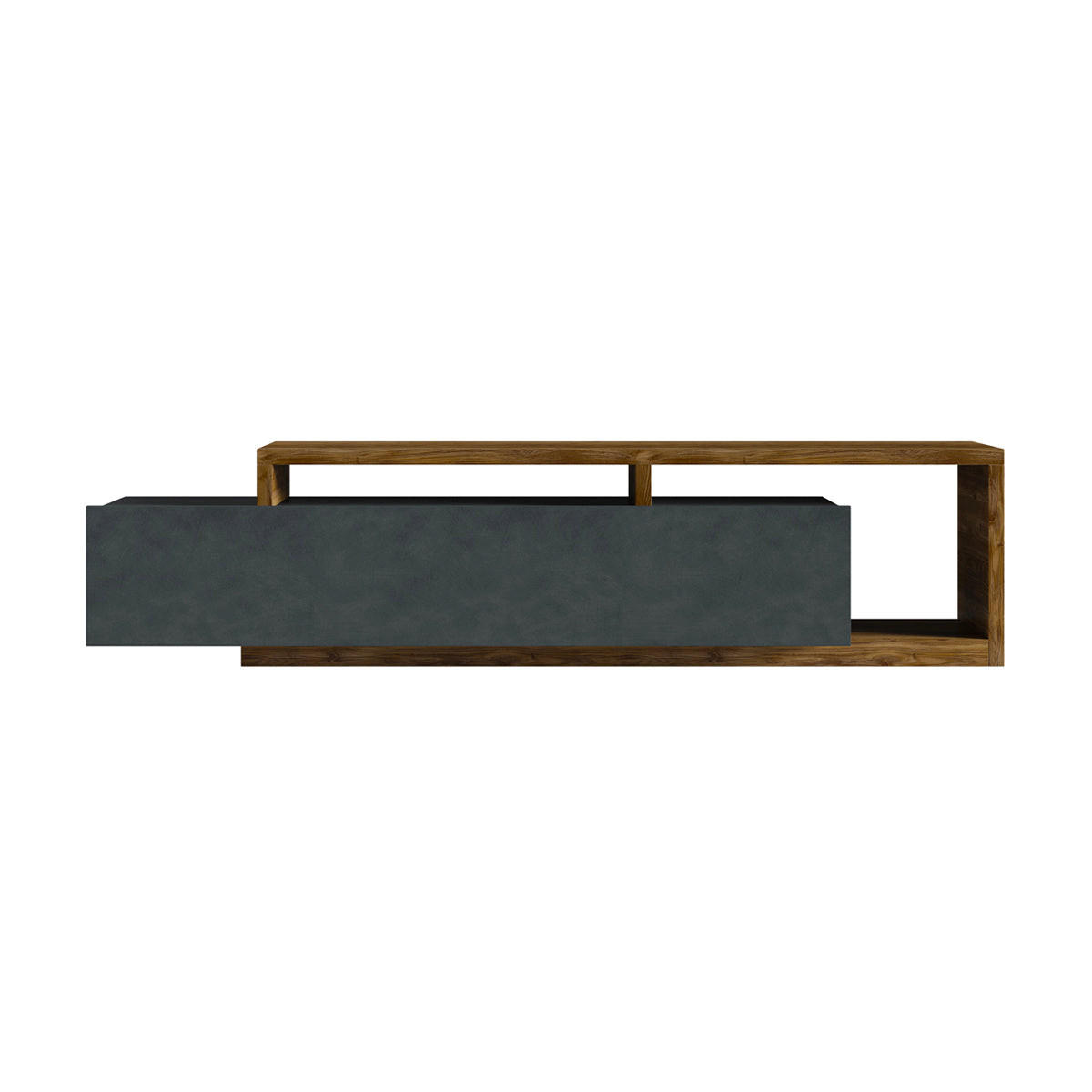 TV OMARICA Ilyes Siva in les - siva, leseni material (219/25/45cm) - Petits-meubles