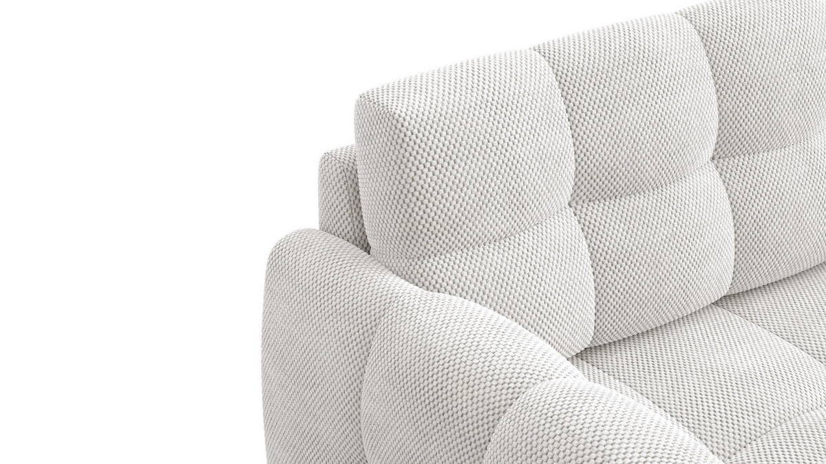 SOFA MELLOW 2-Sitzer, creme - Creme/Schwarz, Holz/Textil (153/87/98cm) - Courtois Laville