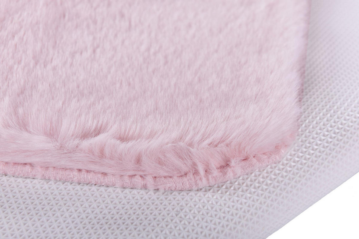 KUNSTFELLTEPPICH Sara 70x120 cm - Rosa, Textil (70/120cm) - Gino Falcone