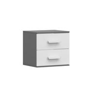 KINDER-NACHTTISCH INGE 22 55/50/44 cm Weiß+Grau/Weiß - Weiß/Grau, Holzwerkstoff (55/50/44cm) - Deine Möbel 24