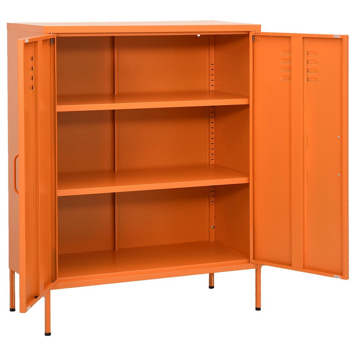 LAGERSCHRANK Orange 80/35/101,5 Cm Stahl - Orange, Metall (35/101.5/80cm) - vidaXL