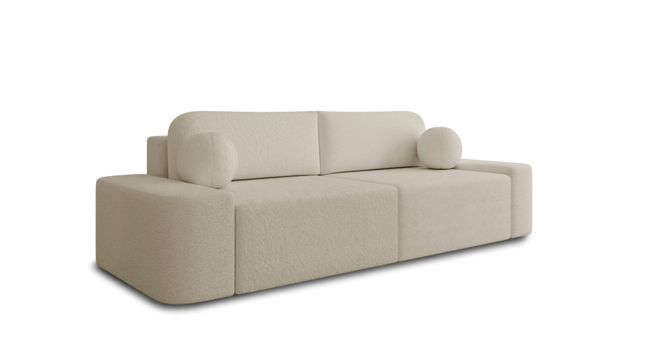 SOFA Lisbon - Creme (Arena 20) - Creme, Holzwerkstoff (268/85/110cm)